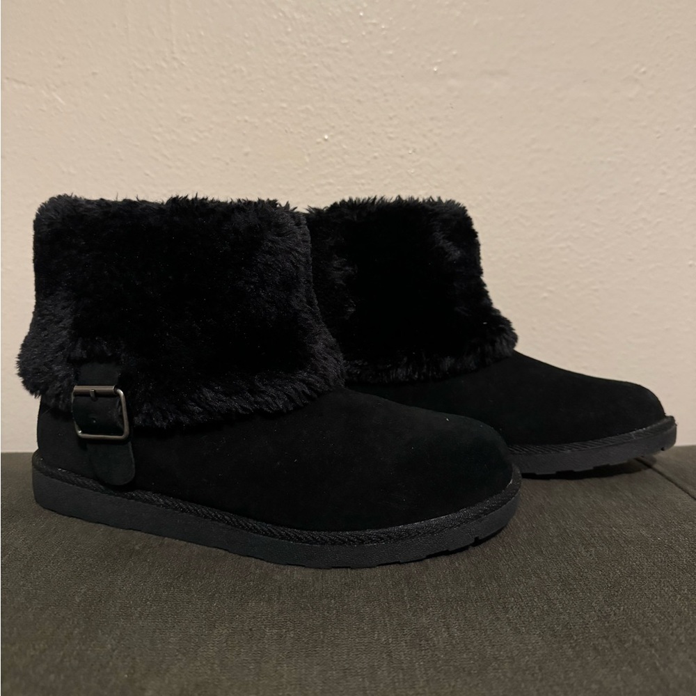 Like New Black Fur Boots
